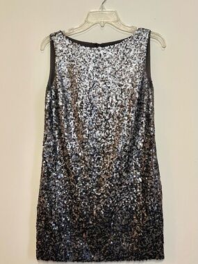 Michael Kors Sleeveless Gun Metal Gray Sequin Dress